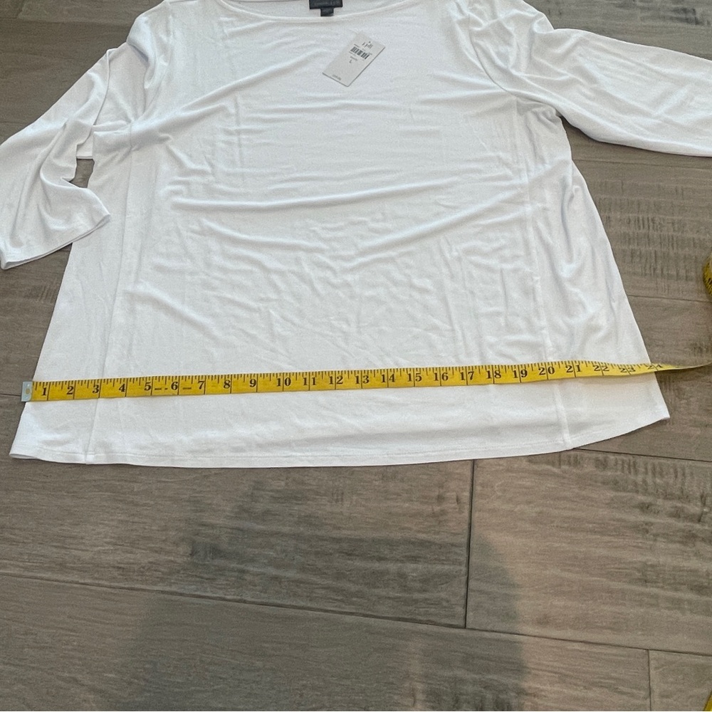 Jjill Women’s Wearever white 3/4 jersey top-NWT- size L - Picture 4 of 6